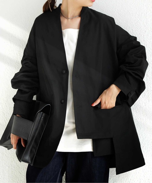 antiqua（アンティカ）の「アシメデザインジャケット（テーラードジャケット・レディース・ブラック・FREE）」の17枚目の写真