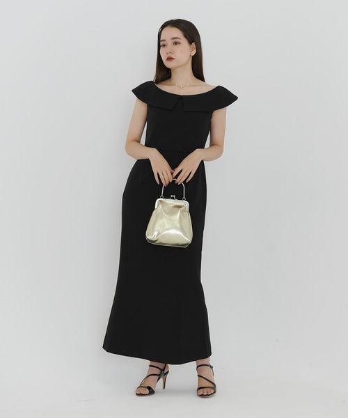 TINA：JOJUN（ティーナジョジュン）の「がま口 ハンドバッグ TINA：JOJUN（ハンドバッグ・レディース・ゴールド/ブラック・F）」の2枚目の写真