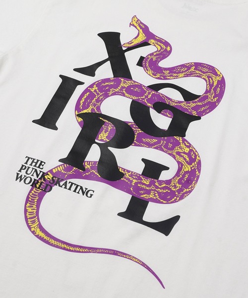 X-girl（エックスガール）の「SNAKE S/S TEE/蛇プリント Tシャツ/半袖