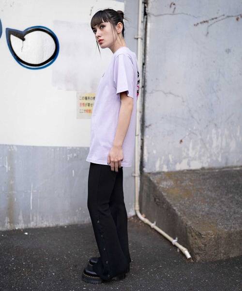 X-girl(エックスガール)の「SNAKE S/S TEE/蛇プリント Tシャツ/半袖(Tシャツ/カットソー・レディース・ホワイト/オレンジ/ライトパープル・S/M/L/XL)」の20枚目の写真