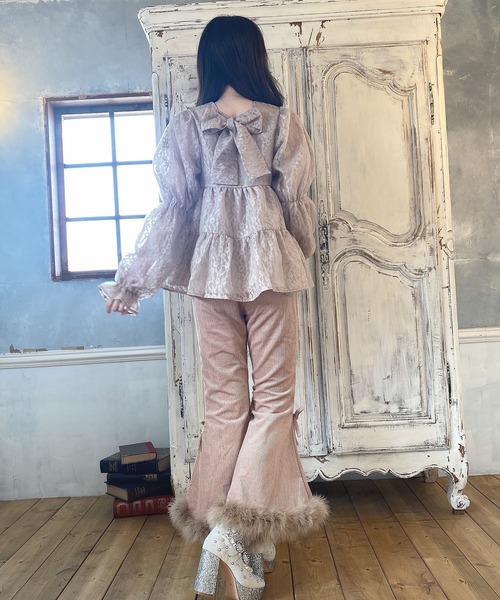 Swankiss(スワンキス)の「SX fuwafuwa lace TOPS(シャツ/ブラウス・レディース・ブラック/ベージュ/ピンク・FREE)」の10枚目の写真