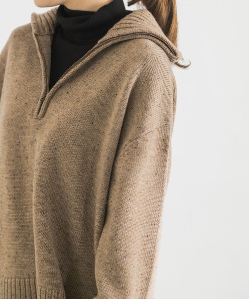 URBAN RESEARCH(アーバンリサーチ)の「ZIPUPニット(ニット/セーター・レディース・ベージュ/グリーン系その他・FREE)」の3枚目の写真