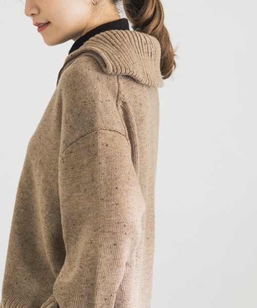 URBAN RESEARCH(アーバンリサーチ)の「ZIPUPニット(ニット/セーター・レディース・ベージュ/グリーン系その他・FREE)」の4枚目の写真