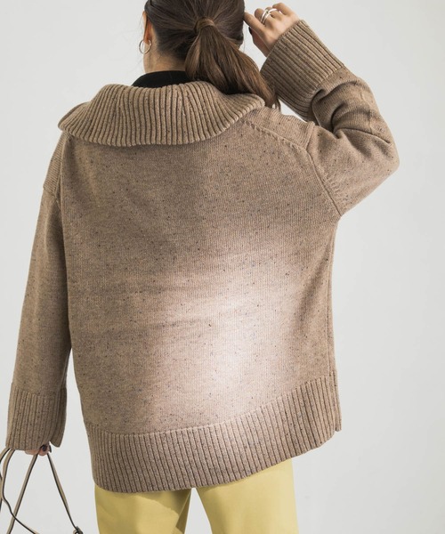 URBAN RESEARCH(アーバンリサーチ)の「ZIPUPニット(ニット/セーター・レディース・ベージュ/グリーン系その他・FREE)」の7枚目の写真