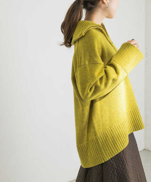 URBAN RESEARCH(アーバンリサーチ)の「ZIPUPニット(ニット/セーター・レディース・ベージュ/グリーン系その他・FREE)」の15枚目の写真