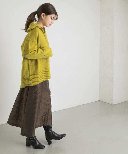 URBAN RESEARCH(アーバンリサーチ)の「ZIPUPニット(ニット/セーター・レディース・ベージュ/グリーン系その他・FREE)」の16枚目の写真