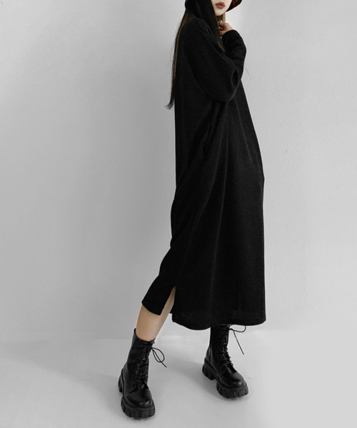 LVEU.（ラブユ.）の「Half zip one-piece / ハーフジップ
