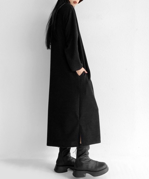 LVEU.（ラブユ.）の「Half zip one-piece / ハーフジップワンピース（ワンピース・レディース・ブラック/グリーン・FREE）」の21枚目の写真