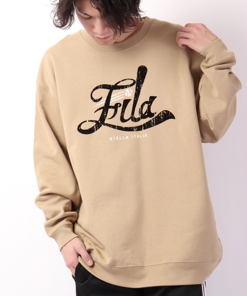 【セール】FILA 韓国 カレッジロゴ MLB ベースボール プリント 裏毛 スウェットトレーナー（スウェット）｜FILA HERITAGE（フィラヘリテージ）