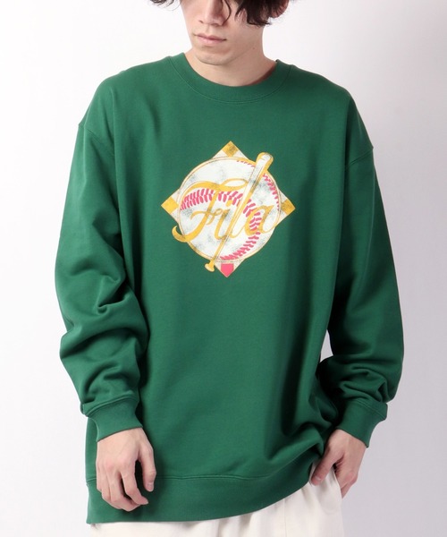 【セール】FILA 韓国 カレッジロゴ MLB ベースボール プリント 裏毛 スウェットトレーナー（スウェット）｜FILA HERITAGE（フィラヘリテージ）