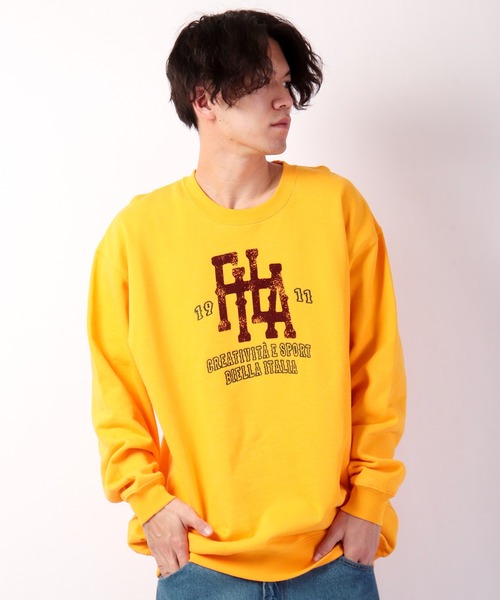 【セール】FILA 韓国 カレッジロゴ MLB ベースボール プリント 裏毛 スウェットトレーナー（スウェット）｜FILA HERITAGE（フィラヘリテージ）