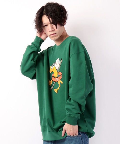 【セール】FILA 韓国 カレッジロゴ MLB ベースボール プリント 裏毛 スウェットトレーナー（スウェット）｜FILA HERITAGE（フィラヘリテージ）