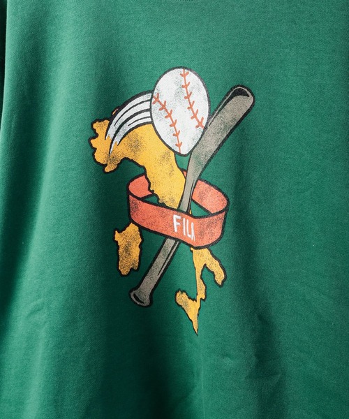 【セール】FILA 韓国 カレッジロゴ MLB ベースボール プリント 裏毛 スウェットトレーナー（スウェット）｜FILA HERITAGE（フィラヘリテージ）