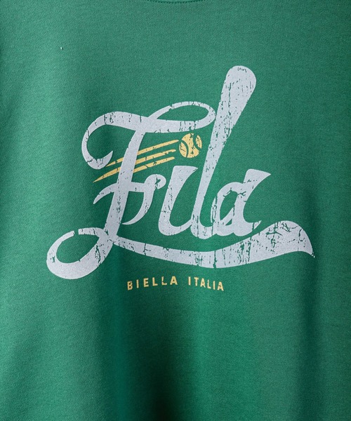 【セール】FILA 韓国 カレッジロゴ MLB ベースボール プリント 裏毛 スウェットトレーナー（スウェット）｜FILA HERITAGE（フィラヘリテージ）