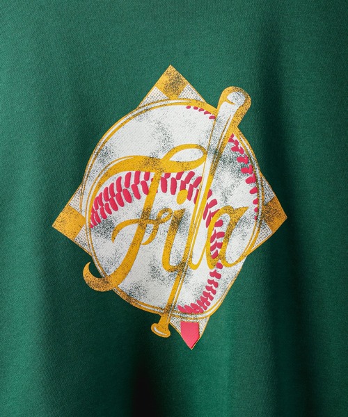 【セール】FILA 韓国 カレッジロゴ MLB ベースボール プリント 裏毛 スウェットトレーナー（スウェット）｜FILA HERITAGE（フィラヘリテージ）