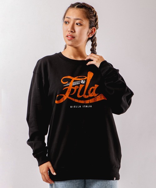 【セール】FILA 韓国 カレッジロゴ MLB ベースボール プリント 裏毛 スウェットトレーナー（スウェット）｜FILA HERITAGE（フィラヘリテージ）