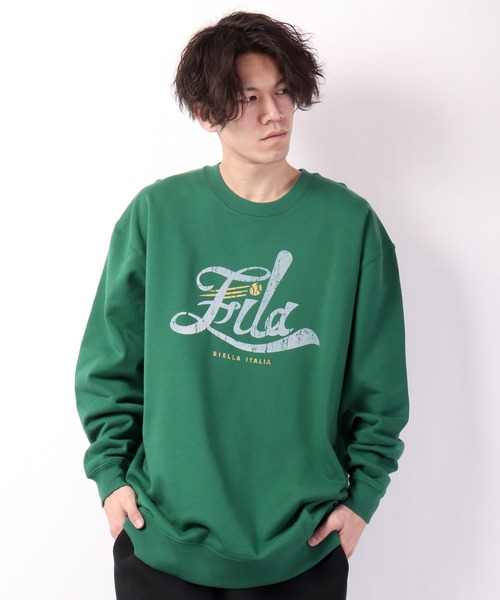 【セール】FILA 韓国 カレッジロゴ MLB ベースボール プリント 裏毛 スウェットトレーナー（スウェット）｜FILA HERITAGE（フィラヘリテージ）