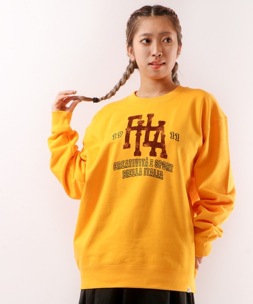 【セール】FILA 韓国 カレッジロゴ MLB ベースボール プリント 裏毛 スウェットトレーナー（スウェット）｜FILA HERITAGE（フィラヘリテージ）