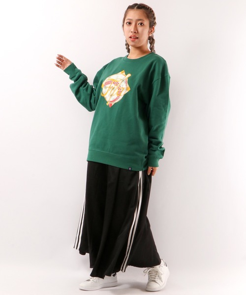 【セール】FILA 韓国 カレッジロゴ MLB ベースボール プリント 裏毛 スウェットトレーナー（スウェット）｜FILA HERITAGE（フィラヘリテージ）