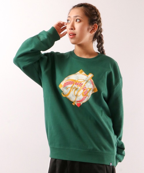 【セール】FILA 韓国 カレッジロゴ MLB ベースボール プリント 裏毛 スウェットトレーナー（スウェット）｜FILA HERITAGE（フィラヘリテージ）