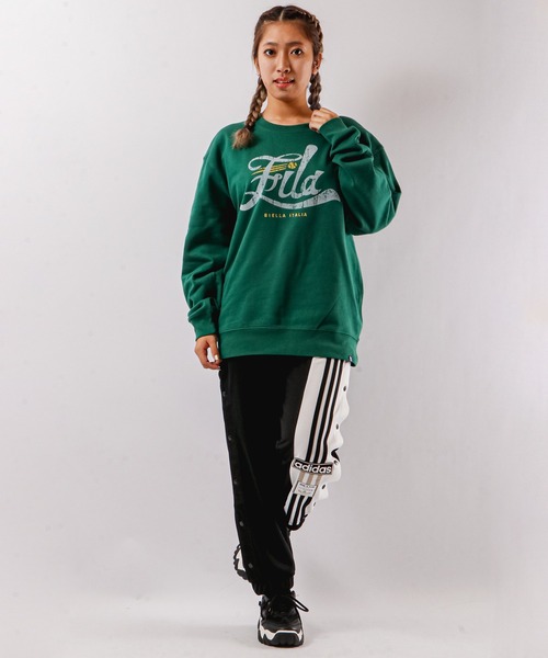 【セール】FILA 韓国 カレッジロゴ MLB ベースボール プリント 裏毛 スウェットトレーナー（スウェット）｜FILA HERITAGE（フィラヘリテージ）