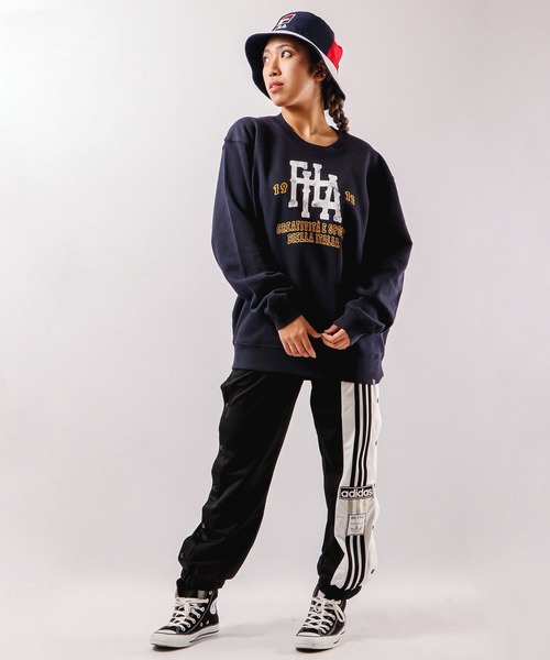 【セール】FILA 韓国 カレッジロゴ MLB ベースボール プリント 裏毛 スウェットトレーナー（スウェット）｜FILA HERITAGE（フィラヘリテージ）