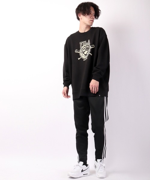 【セール】FILA 韓国 カレッジロゴ MLB ベースボール プリント 裏毛 スウェットトレーナー（スウェット）｜FILA HERITAGE（フィラヘリテージ）