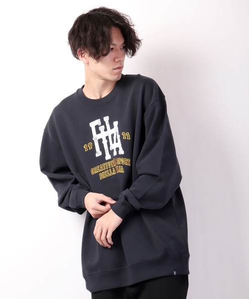 【セール】FILA 韓国 カレッジロゴ MLB ベースボール プリント 裏毛 スウェットトレーナー（スウェット）｜FILA HERITAGE（フィラヘリテージ）
