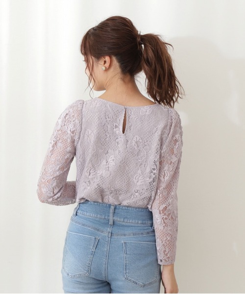 PROPORTION BODY DRESSING（プロポーションボディドレッシング）の「ギャザースリーブレースブラウス / 1212110104（シャツ/ブラウス・レディース・ライトグリーン/パープル/ホワイト系その他・SMALL/MEDIUM）」の15枚目の写真