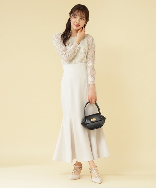 PROPORTION BODY DRESSING（プロポーションボディドレッシング）の「ギャザースリーブレースブラウス / 1212110104（シャツ/ブラウス・レディース・ライトグリーン/パープル/ホワイト系その他・SMALL/MEDIUM）」の7枚目の写真