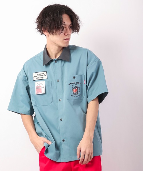 POWER TO THE PEOPLE(パワートゥーザピープル)の「POWER TO THE PEOPLE ワッペンワークシャツ(シャツ/ブラウス・メンズ・サックスブルー/アイボリー/チャコールグレー/ブラウン・L/M)」の4枚目の写真