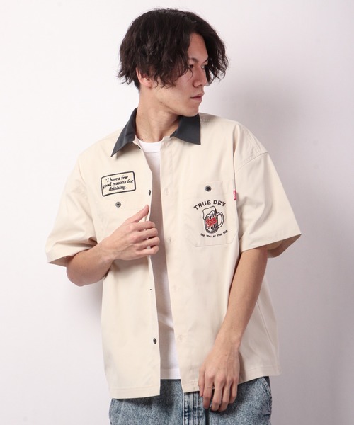 POWER TO THE PEOPLE(パワートゥーザピープル)の「POWER TO THE PEOPLE ワッペンワークシャツ(シャツ/ブラウス・メンズ・サックスブルー/アイボリー/チャコールグレー/ブラウン・L/M)」の11枚目の写真