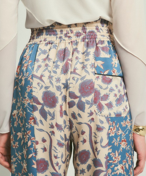 PUBLIC TOKYO(パブリックトウキョウ)の「【セットアップ対応】ヴィンテージフラワーワイドパジャマパンツ /ウォッシャブル(その他パンツ・レディース・オレンジ/ブルー・FREE)」の5枚目の写真