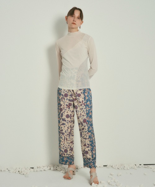 PUBLIC TOKYO(パブリックトウキョウ)の「【セットアップ対応】ヴィンテージフラワーワイドパジャマパンツ /ウォッシャブル(その他パンツ・レディース・オレンジ/ブルー・FREE)」の9枚目の写真