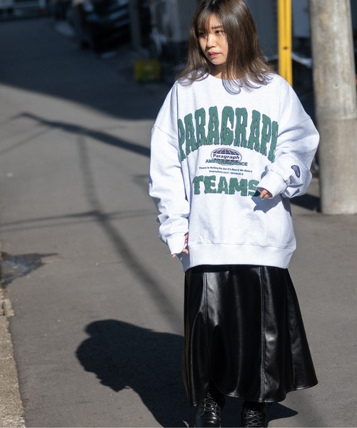 Paragraph（パラグラフ）の「【23】〔PARAGRAPH/パラグラフ〕インダストリアルカレッジロゴプリントスウェット（スウェット・メンズ・ブラック/アッシュグレー/グリーン・FREE）」の4枚目の写真