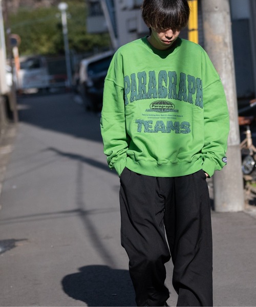 Paragraph（パラグラフ）の「【23】〔PARAGRAPH/パラグラフ〕インダストリアルカレッジロゴプリントスウェット（スウェット・メンズ・ブラック/アッシュグレー/グリーン・FREE）」の5枚目の写真