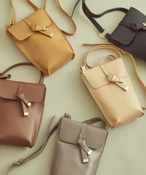 VIS（ビス）の「【アップサイクル】レザーミニミニショルダーバッグ（ショルダーバッグ・レディース・ブラック/ブラウン/グレー系その他/イエロー系その他/イエロー系その他4・FREE）」の6枚目の写真