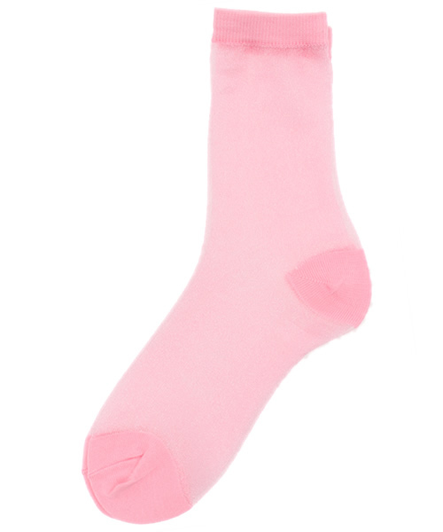 WEGO（ウィゴー）の「WEGO/カラーシースルーソックス（ソックス/靴下・レディース・ホワイト/ブラック/ブルー/ピンク・FREE）」の4枚目の写真