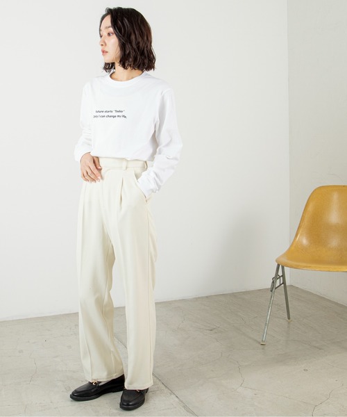 ANGIE(アンジー)の「【UNITED ATHLE】メッセージカラーロゴプリントロンT(Tシャツ/カットソー・レディース・ホワイト×グリーン/ホワイト×ブラック/スミクロ/ホワイト×ブルー/ダークグリーン/ホワイト×レッド・MEDIUM/LARGE)」の10枚目の写真
