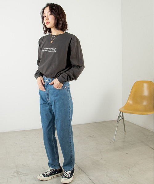ANGIE(アンジー)の「【UNITED ATHLE】メッセージカラーロゴプリントロンT(Tシャツ/カットソー・レディース・ホワイト×グリーン/ホワイト×ブラック/スミクロ/ホワイト×ブルー/ダークグリーン/ホワイト×レッド・MEDIUM/LARGE)」の11枚目の写真