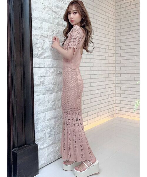 RESEXXY(リゼクシー)の「クロシェマーメイドワンピース(ワンピース・レディース・ブラック/ベージュ/ピンク/アイボリー・FREE)」の12枚目の写真