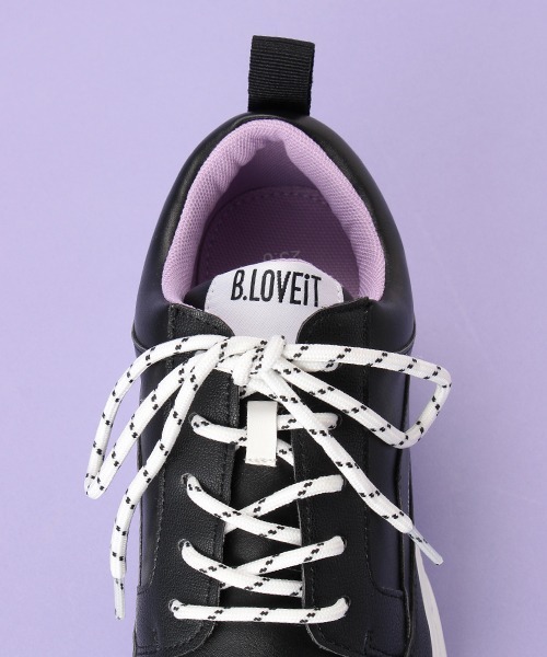 by LOVEiT(バイラビット)の「厚底スニーカー(スニーカー・キッズ・ブラック/オフホワイト・23cm/21cm/24cm/22cm)」の5枚目の写真