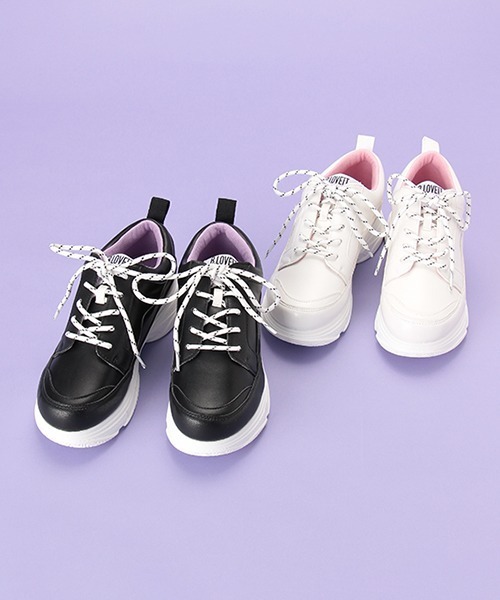 by LOVEiT(バイラビット)の「厚底スニーカー(スニーカー・キッズ・ブラック/オフホワイト・23cm/21cm/24cm/22cm)」の12枚目の写真