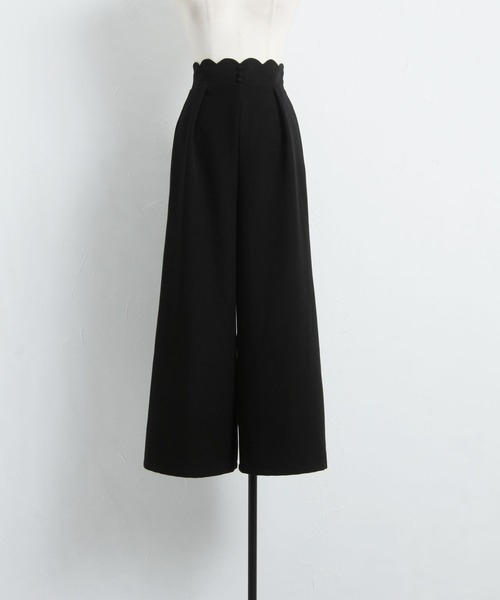 tocco closet(トッコ クローゼット)の「飾り釦付きウエストスカラップカットワイドパンツ(その他パンツ・レディース・ブラック/ピンク系その他/ライトベージュ・M)」の19枚目の写真