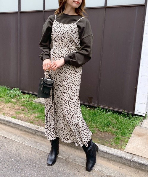 OLIVE des OLIVE（オリーブデオリーブ）の「ショートトップス×キャミワンピset（ワンピース・レディース・ブラック/ミント/アイボリー・FREE）」の16枚目の写真