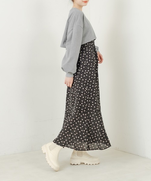 OLIVE des OLIVE（オリーブデオリーブ）の「ショートトップス×キャミワンピset（ワンピース・レディース・ブラック/ミント/アイボリー・FREE）」の5枚目の写真