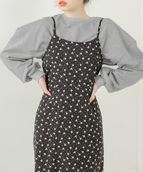 OLIVE des OLIVE（オリーブデオリーブ）の「ショートトップス×キャミワンピset（ワンピース・レディース・ブラック/ミント/アイボリー・FREE）」の14枚目の写真