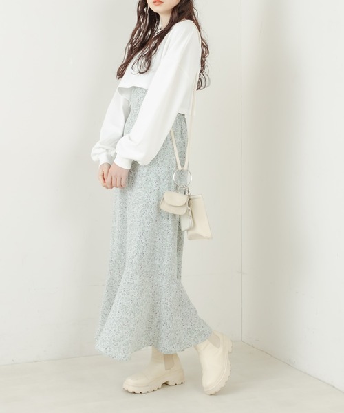 OLIVE des OLIVE（オリーブデオリーブ）の「ショートトップス×キャミワンピset（ワンピース・レディース・ブラック/ミント/アイボリー・FREE）」の13枚目の写真