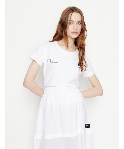 ARMANI EXCHANGE(アルマーニエクスチェンジ)の「【A|X アルマーニ エクスチェンジ】メッセージデザイン 半袖クルーネックTシャツ/BOYFRIEND(Tシャツ/カットソー・レディース・ホワイト・SMALL/MEDIUM/X-SMALL/LARGE)」の6枚目の写真