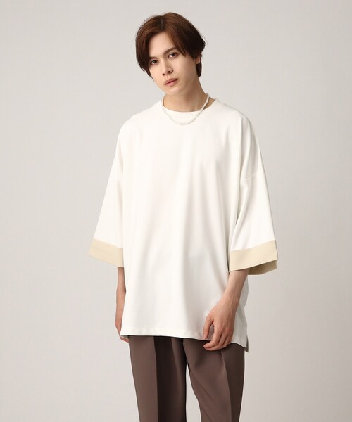 tk.TAKEO KIKUCHI(ティーケータケオキクチ)の「◆【WEB限定】ハイショクカットソー(ネックレスセット)(Tシャツ/カットソー・メンズ・ブラック/ブルー/ホワイト・88)」の5枚目の写真